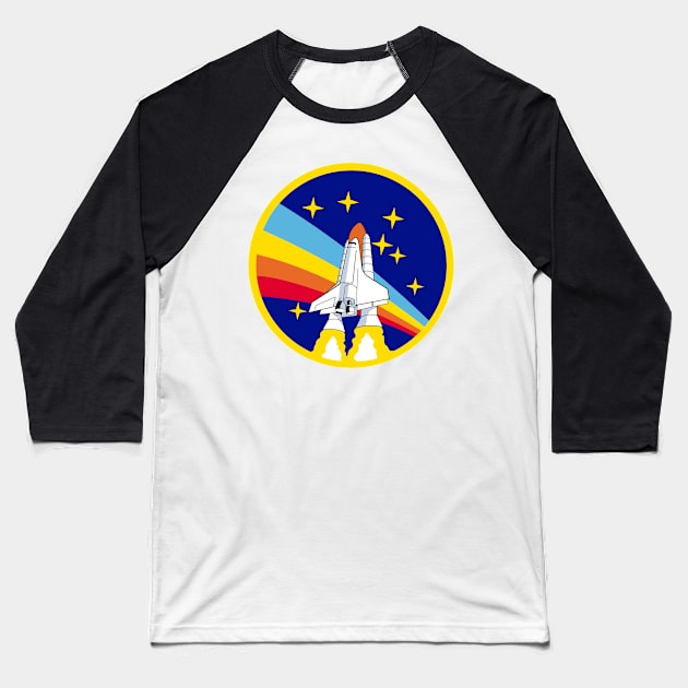 Vintage Shuttle Launch to the Stars Baseball T-Shirt by Gregorous Design